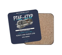Thumbnail for PT6E-67XP design on navy blue 1 piece coaster