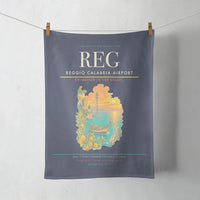 Thumbnail for Reggio Calabria Airport (REG) design on navy blue towel