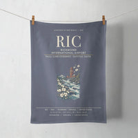 Thumbnail for Richmond International Airport (RIC) design on navy blue towel
