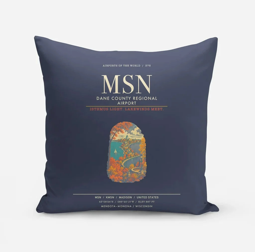 Dane County Regional Airport Madison MSN - Navy Blue