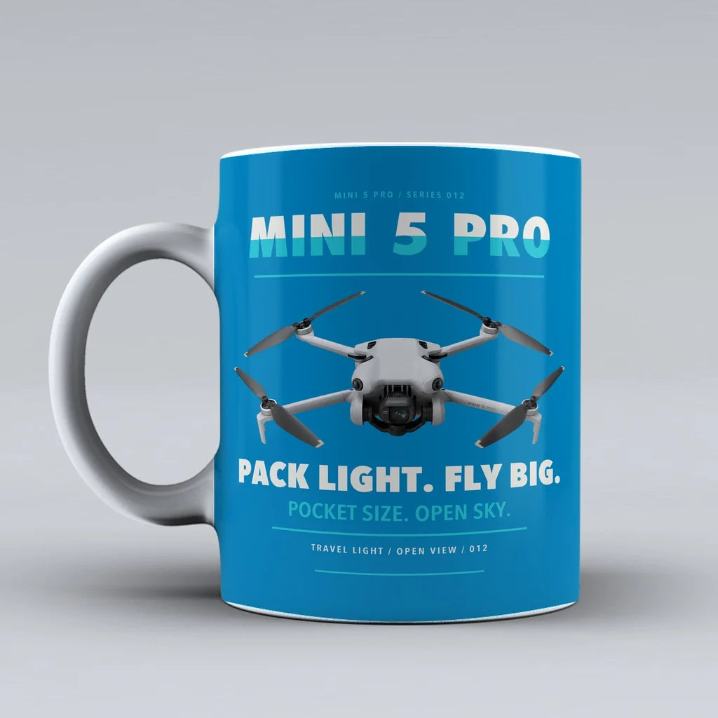 Mini 5 Pro Mug design on turquoise dji