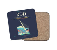 Thumbnail for Redding Regional Airport (RDD) design on navy blue 1 piece coaster