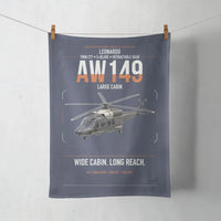 Thumbnail for Leonardo AW149 design on navy blue towel