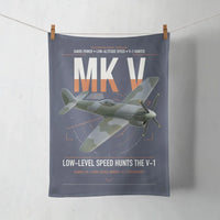 Thumbnail for Hawker Tempest Mk V design on navy blue towel