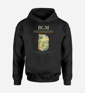 Single-Side Printing — Greater Binghamton Airport (BGM) Double-Side Hoodie