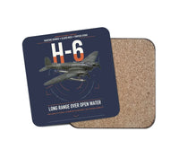 Thumbnail for Heinkel He 111H-6 design on navy blue 1 piece coaster