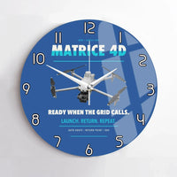 Thumbnail for DJI Matrice 4D design on blue no frame wall clock