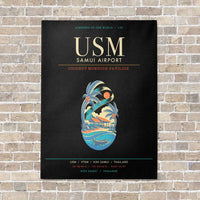 Thumbnail for Samui Airport Koh Samui USM - Canvas Framed - Black