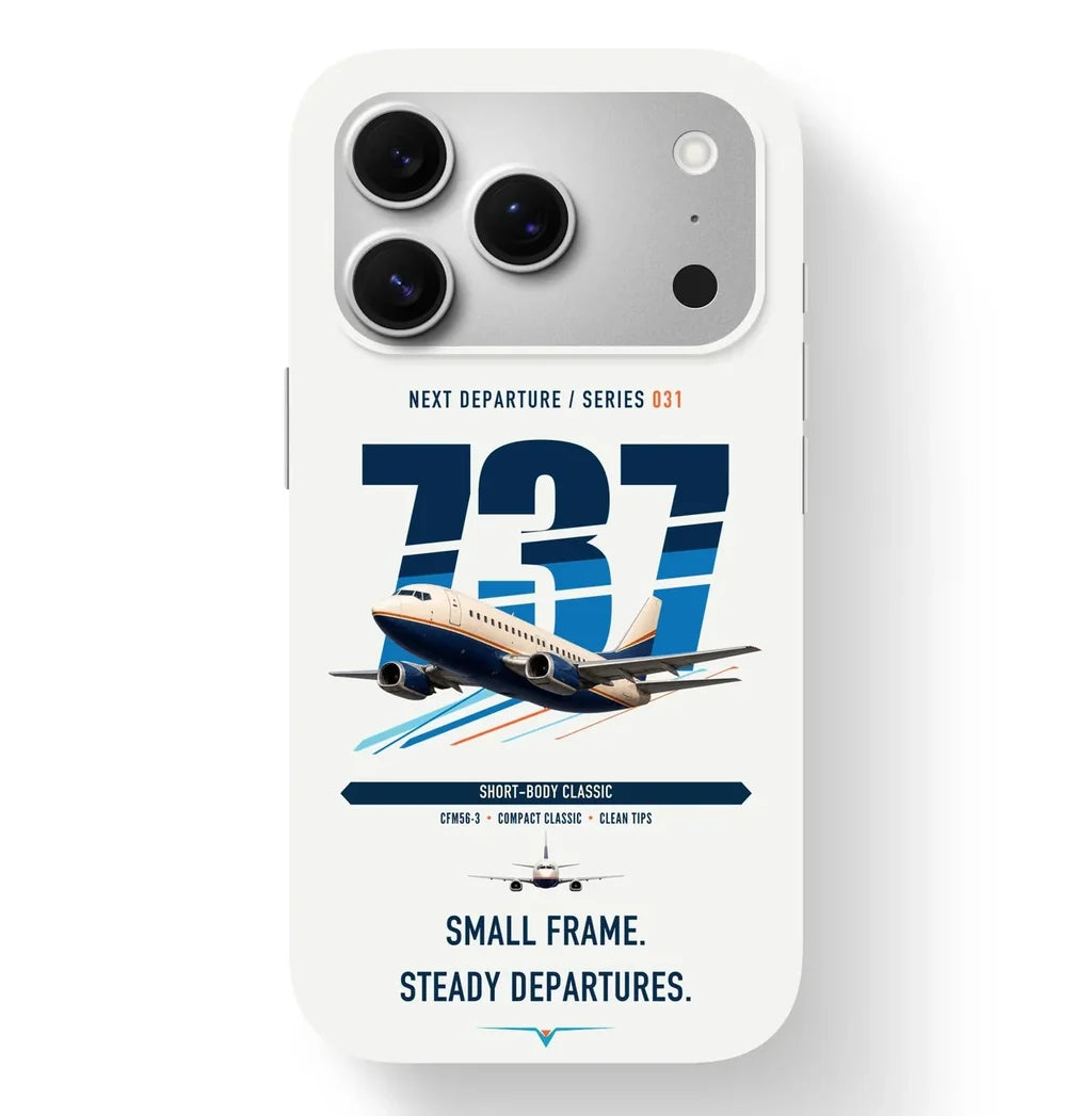 Boeing 737-500 Classic design on white magsafe iphone case