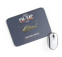 Thumbnail for Sikorsky CH-34C Choctaw design on navy blue rectangle mouse pad