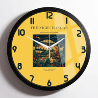 Thumbnail for VINTAGE G4049 - The Night Hangar - Designed Wall Clocks design on yellow framed