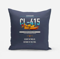 Thumbnail for Canadair CL-415 design on navy blue pillow