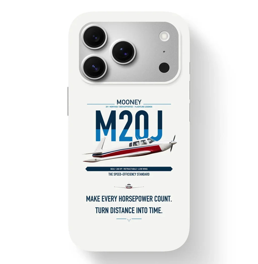 Mooney M20J 201 design on white magsafe iphone case, for iPhone 17 Pro
