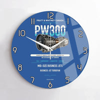 Thumbnail for PW300 design on blue no frame wall clock