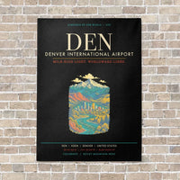 Thumbnail for Denver International Airport DEN - Canvas Framed - Black
