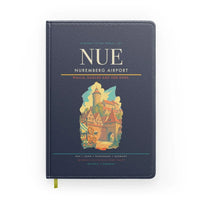 Thumbnail for Nuremberg Airport (NUE) design on navy blue notebook