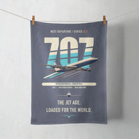 Thumbnail for Boeing 707-320C design on navy blue towel
