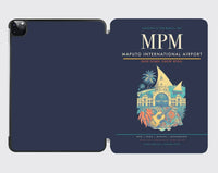 Thumbnail for Maputo International Airport (MPM) design on navy blue ipad tablet case