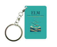 Thumbnail for Elmira Corning Regional Airport (ELM) design on turquoise key chain