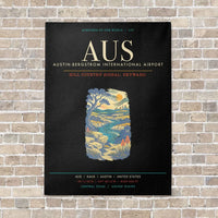 Thumbnail for Austin-Bergstrom International Airport AUS - Canvas Framed - Black
