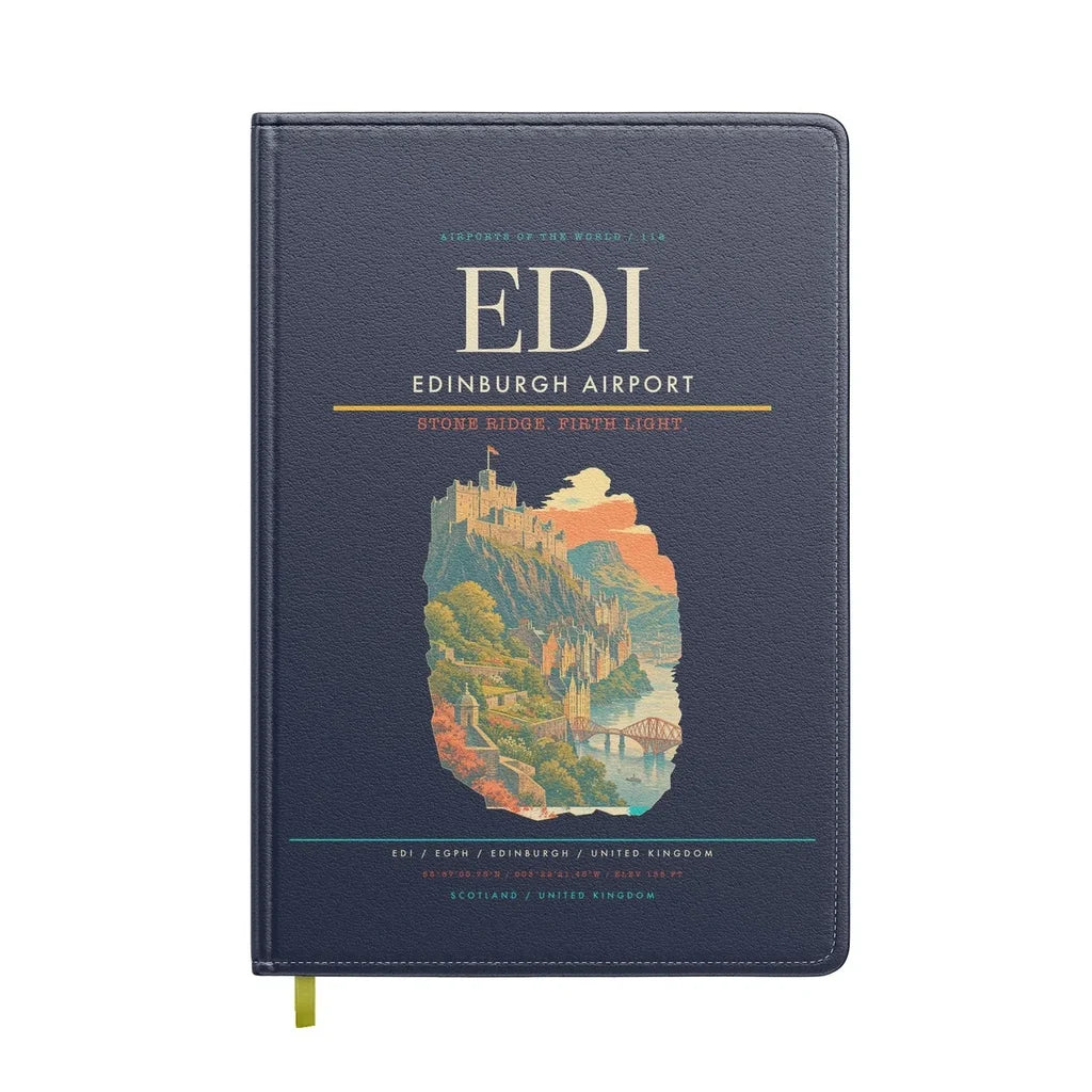 Edinburgh Airport EDI - Firth Stone Heather Crest - Navy Blue