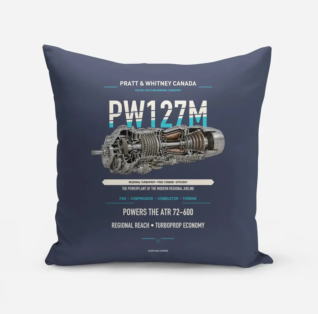 PW127M design on navy blue pillow