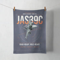 Thumbnail for Saab JAS 39C Gripen design on navy blue towel
