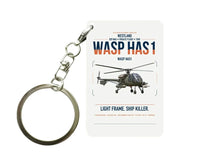 Thumbnail for Westland Wasp HAS1 design on white designed key chain, double-side print