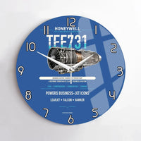 Thumbnail for TFE731 design on blue no frame wall clock
