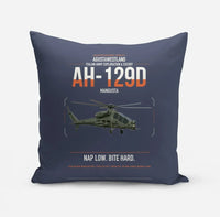 Thumbnail for AgustaWestland AH-129D Mangusta design on navy blue pillow