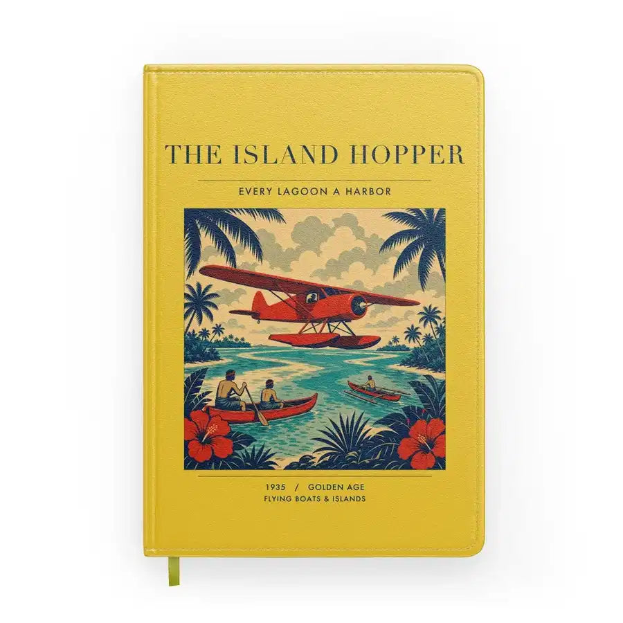 VINTAGE G4024 - The Island Hopper - Designed Notebooks design on yellow