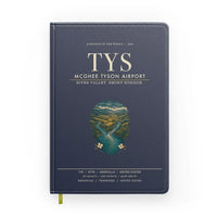 Thumbnail for McGhee Tyson Airport Knoxville (TYS) design on navy blue notebook