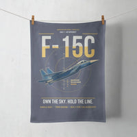 Thumbnail for F-15C Eagle design on navy blue towel
