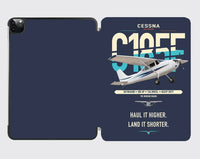 Thumbnail for Cessna A185F Skywagon design on navy blue ipad tablet case