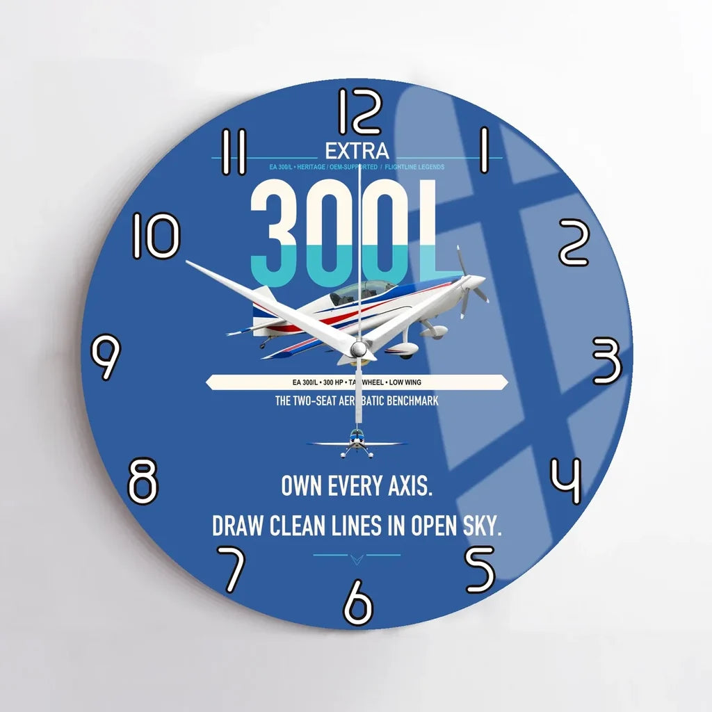 Extra 300L design on blue no frame wall clock