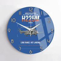 Thumbnail for Airbus Helicopters H225M Caracal design on blue no frame wall clock