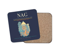Thumbnail for Dr. Babasaheb Ambedkar International Airport (NAG) design on navy blue 1 piece coaster