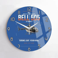 Thumbnail for Bell 505 Jet Ranger X design on blue no frame wall clock