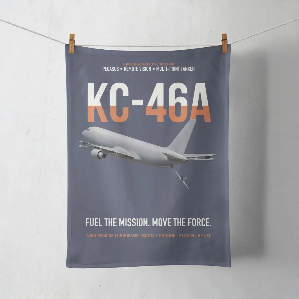 KC-46A PEGASUS design on navy blue towel