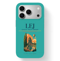 Thumbnail for Leipzig Airport (LEJ) design on turquoise iPhone 17 Pro MagSafe case