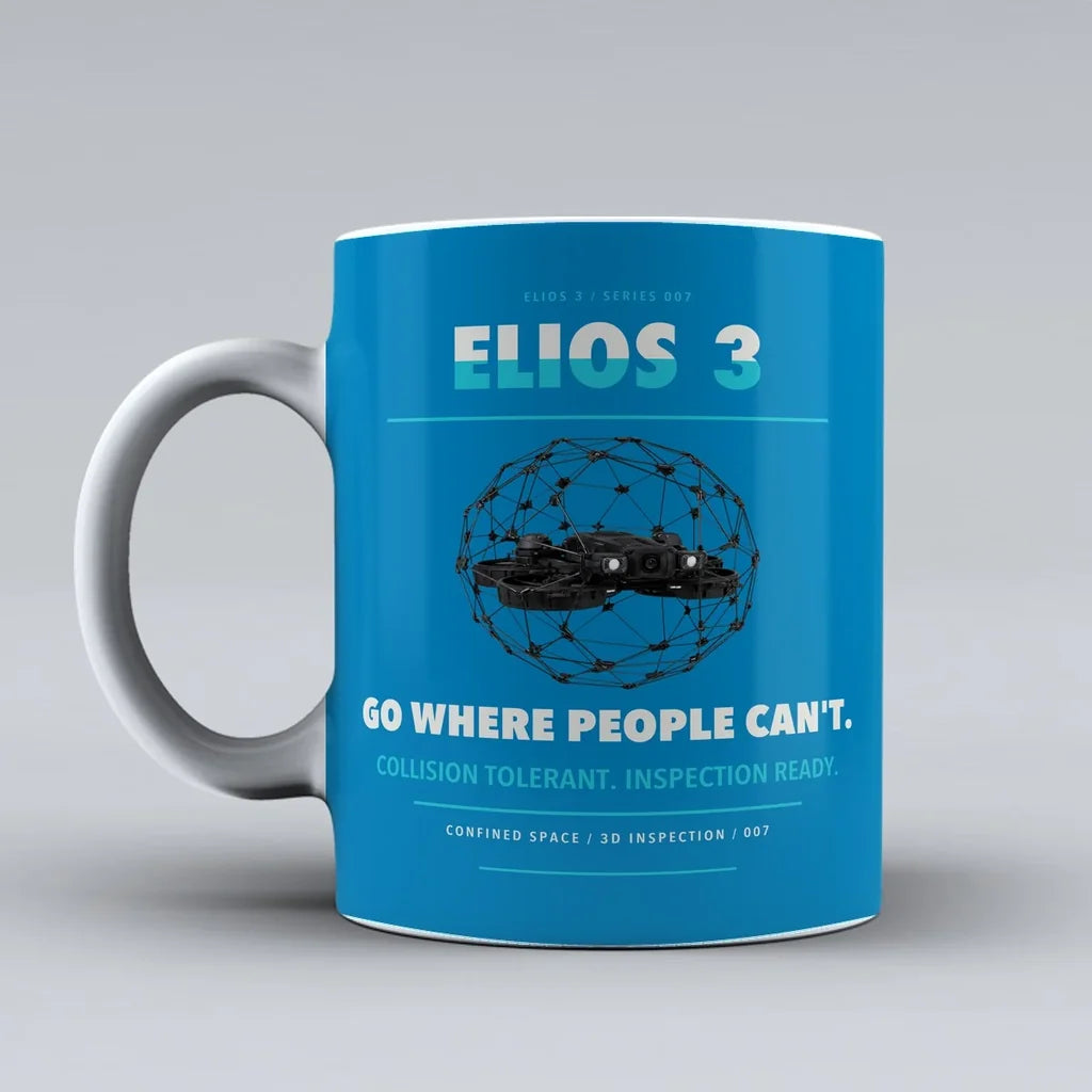 Elios 3 Mug design on turquoise flyability
