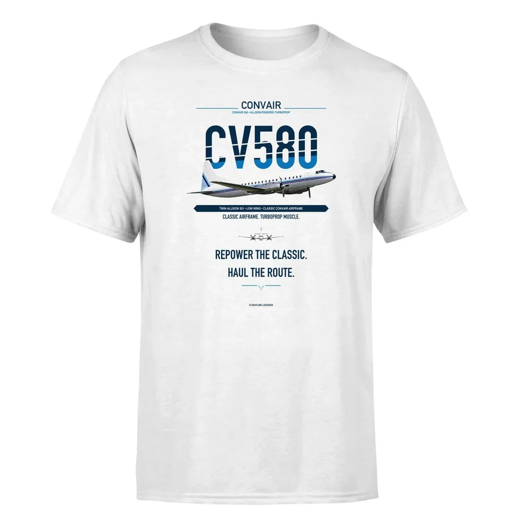 Convair 580 design on white single side