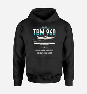 Single-Side Printing — Daher TBM 960 Double-Side Hoodie