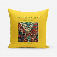 Thumbnail for VINTAGE G4285 - The Canyon Mail Hook - Designed Pillows design on yellow