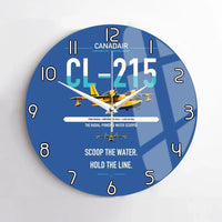 Thumbnail for Canadair CL-215 design on blue no frame wall clock