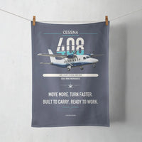 Thumbnail for Cessna 408 SkyCourier design on navy blue towel