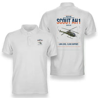 Thumbnail for Westland Scout AH1 design on white double-side polo t-shirt, double-side print