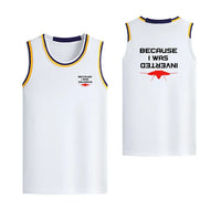 Thumbnail for Because I was Inverted Designed Basketball Style Sports Tank Tops - view 16