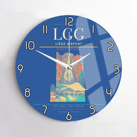 Thumbnail for Liège Airport (LGG) design on blue no frame wall clock