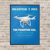 Thumbnail for DJI Phantom 3 Professional vertical canvas print - framed - turquoise background